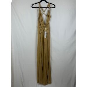 Rebecca Vallance Auriana Maxi Gold Gown Sample Unreleased AU 8 / US 4